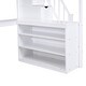 preview thumbnail 7 of 22, Full Size Loft Bed with Built-in L-Shaped Desk, Storage Shelves, and Storage Staircase