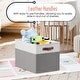 preview thumbnail 33 of 64, Foldable Collapsible Storage Box Bins Linen Fabric Shelf Basket Cube Organizer with Leather Handles - Set of 6