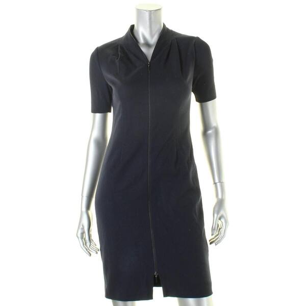 Shop Elie Tahari Womens Frances Casual Dress Twill Zip Front 12
