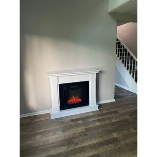 Shop Silverton Electric Fireplace White On Sale Overstock 6805730