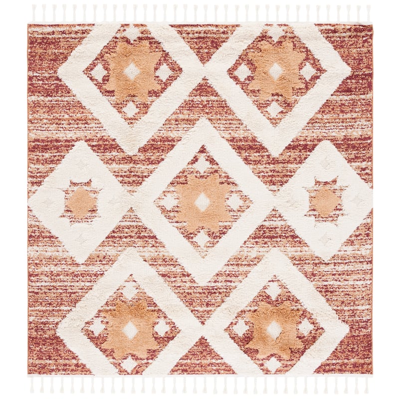 SAFAVIEH Moroccan Tassel Shag Nanke 2-inch Thick Rug