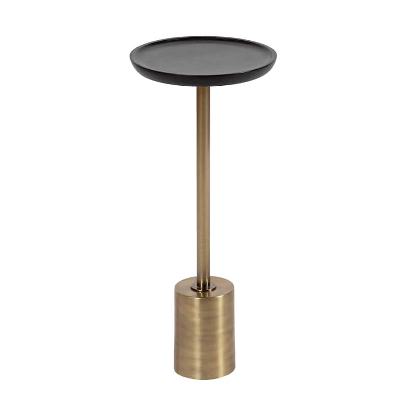 Kate and Laurel Xyler Wood and Metal Drink Table - 10x10x24 - Gold/Black