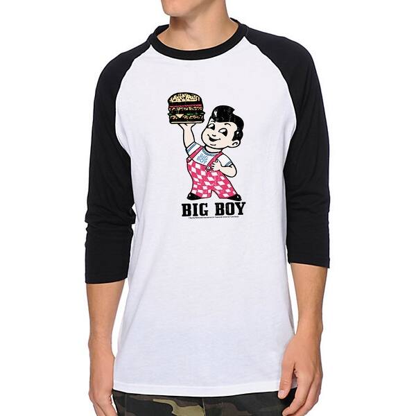 Shop Big Boy Standing Men S White Black Baseball Tee Overstock