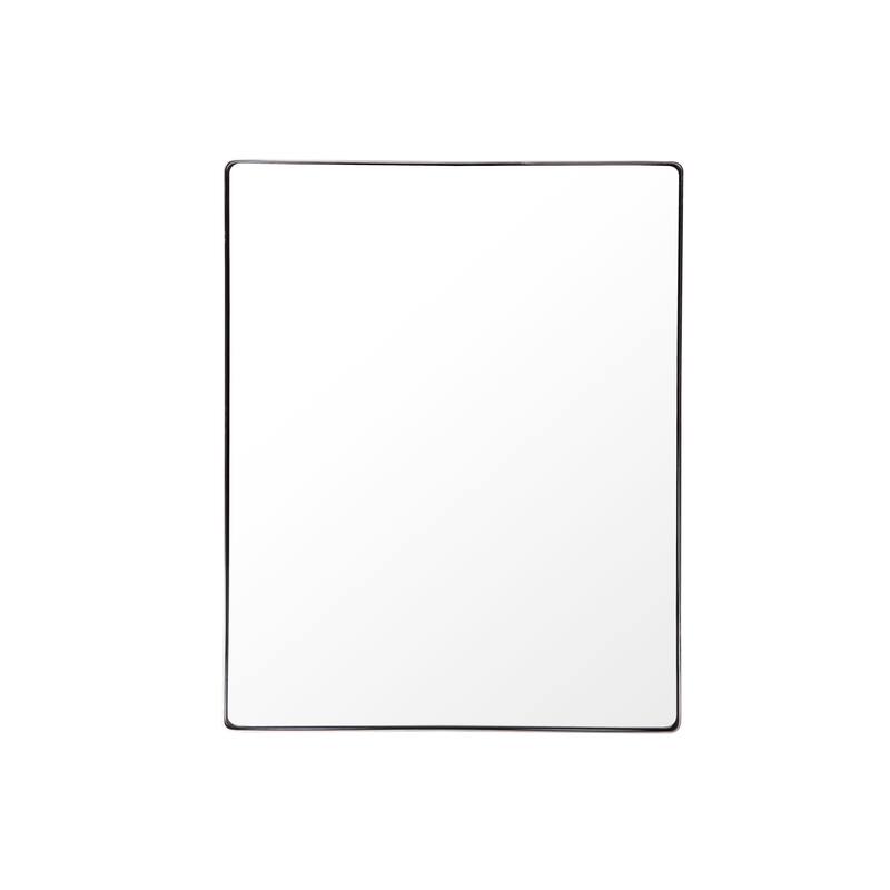 Varaluz Kye Rounded Rectangular Wall Mirror - Polished Nickel - Polished Nickel