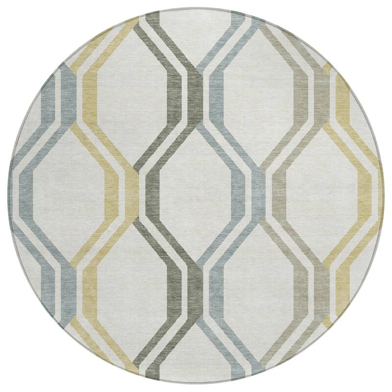 Machine Washable Indoor/ Outdoor Contemporary Dimensions Chantille Rug