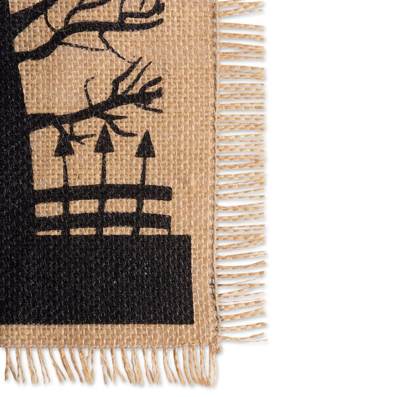 DII Haunted House Burlap Table Runner - Table Runner, 14x113"