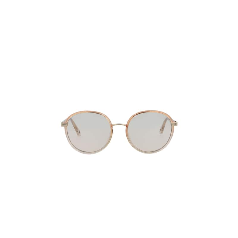 Chloé Round-Frame Injection Sunglasses - Orange Orange Transparent - Orange - Clear Lens