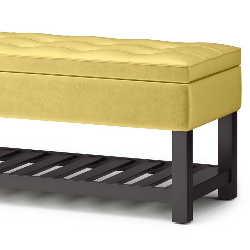 WYNDENHALL Essex 44 inch Wide Transitional Rectangle Ottoman Bench