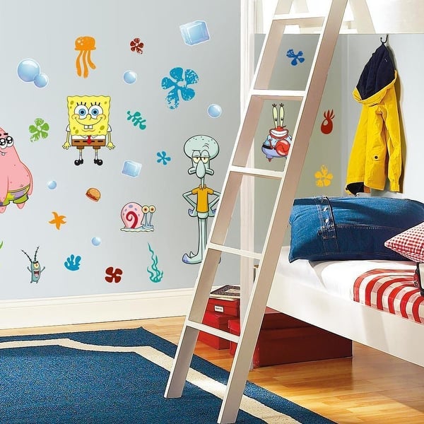 slide 2 of 4, Spongebob Squarepants Wall Decals by RoomMates
