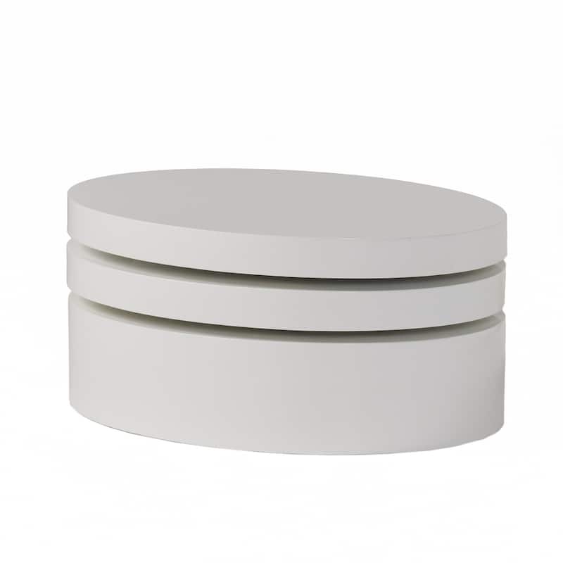 Small Oval Mod Rotatable Coffee Table by Christopher Knight Home
