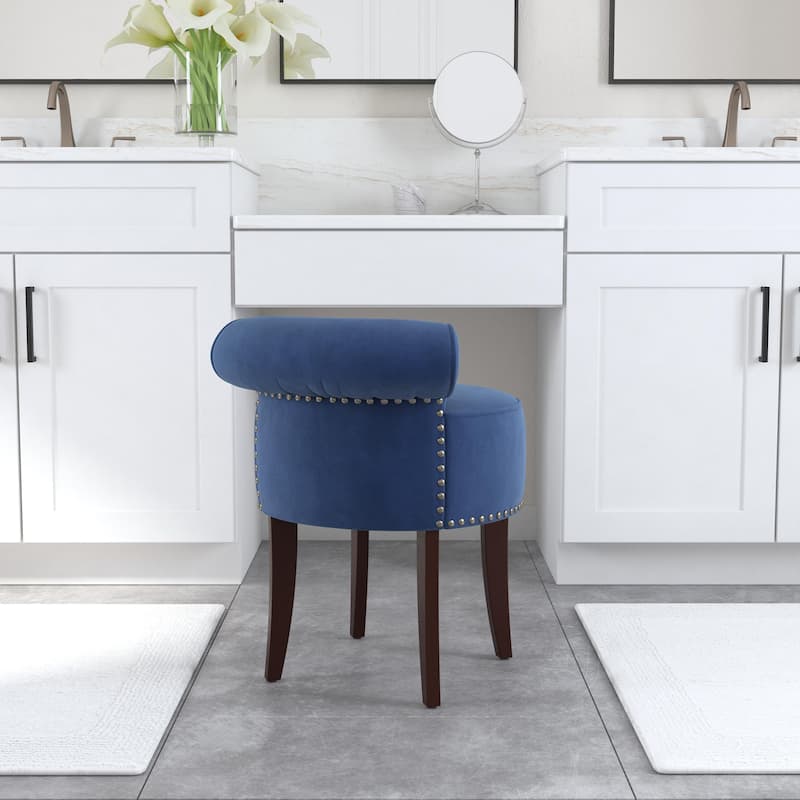 Hillsdale Furniture Lena Wood Vanity Stool