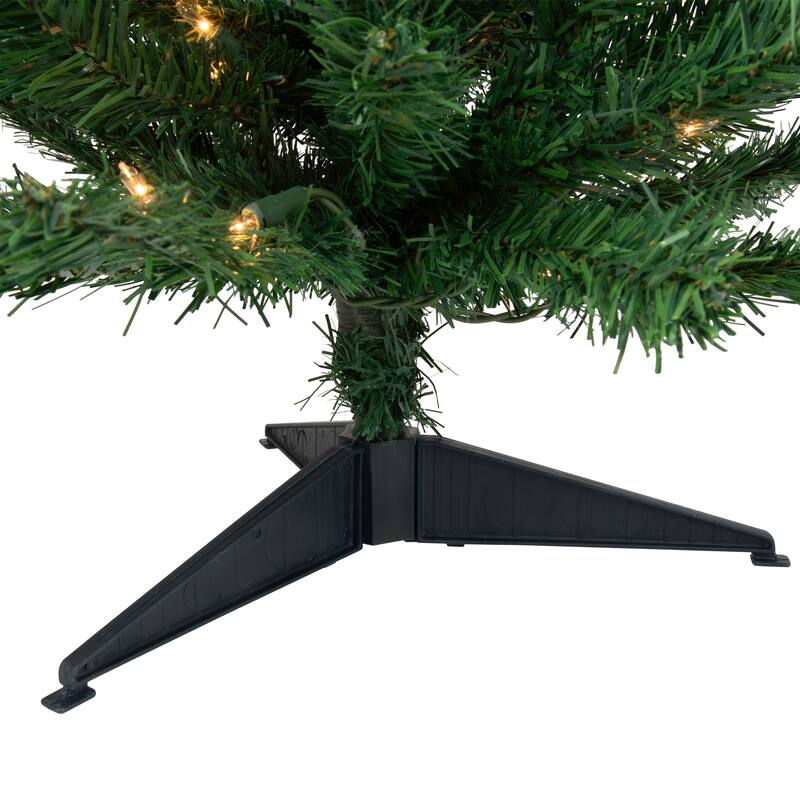 3' Green Medium Niagara Pine Artificial Christmas Tree - Clear Lights - 3 Foot