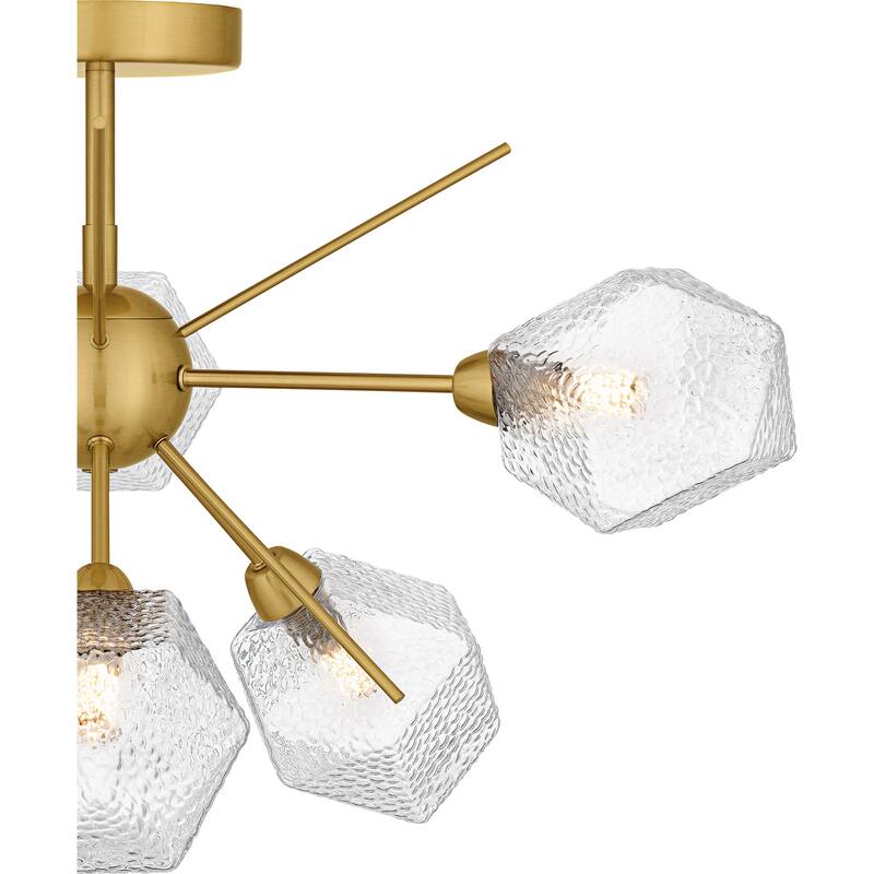 Salvador 6-Light Brushed Gold Semi-Flush Mount