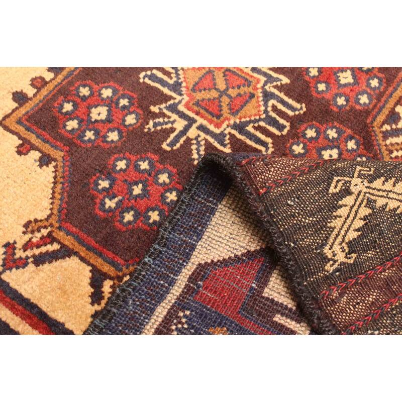 ECARPETGALLERY Hand-knotted Teimani Dark Navy Wool Rug - 2'8 x 4'9