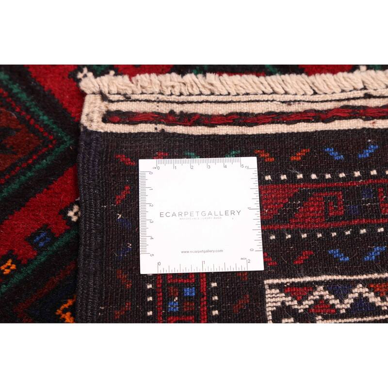 ECARPETGALLERY Hand-knotted Teimani Red Wool Rug - 4'1 x 6'8