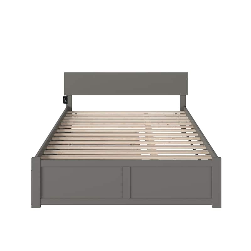 AFI Orlando King Platform Bed with Twin XL Trundle