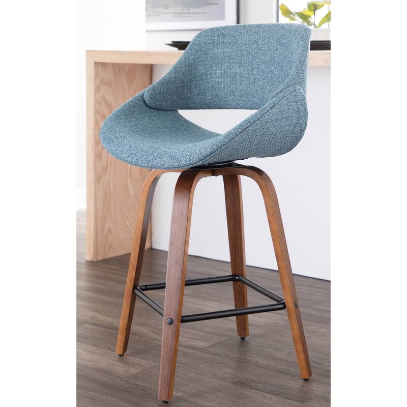 Carson Carrington Svellingen 26" Fixed-Height Counter Stool with Square Footrest (Set of 2)