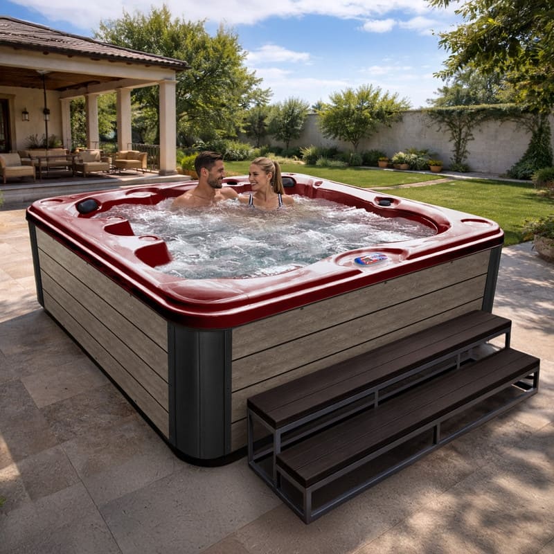 American Spas 7-Person 40-Jet Premium Acrylic Bench Spa Standard Hot Tub with Ozonator and 5.5kW Heater