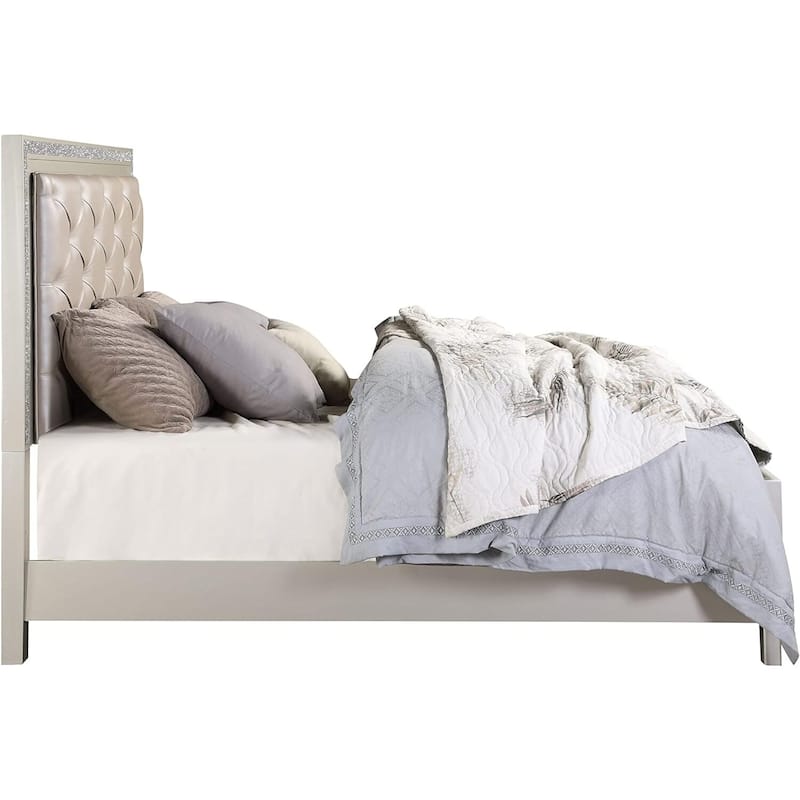 King Size Bed with Storage - Modern Platform Bed Frame - Upholstered Bedroom Furniture