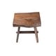preview thumbnail 7 of 11, Nordic Style Teak Stool with Curved Seat