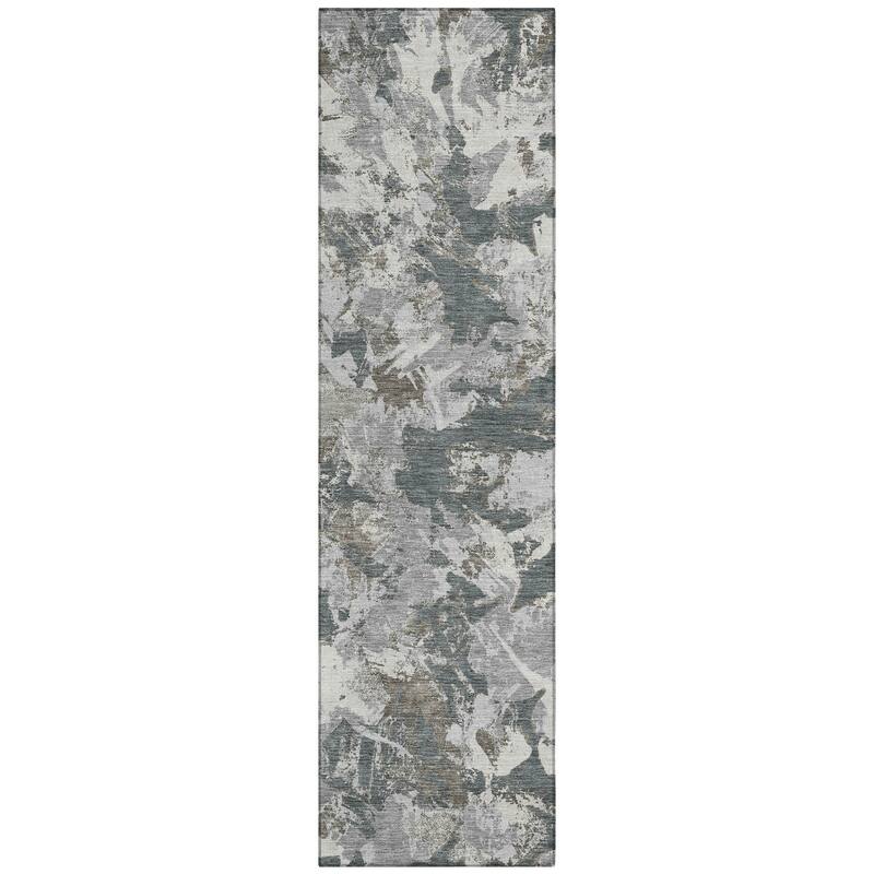 Machine Washable Indoor/ Outdoor Chantille Abstract Contemporary Rug