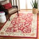 SAFAVIEH Handmade Chelsea Ashlyn French Country Floral Wool Rug - 3'9" x 5'9" - Red