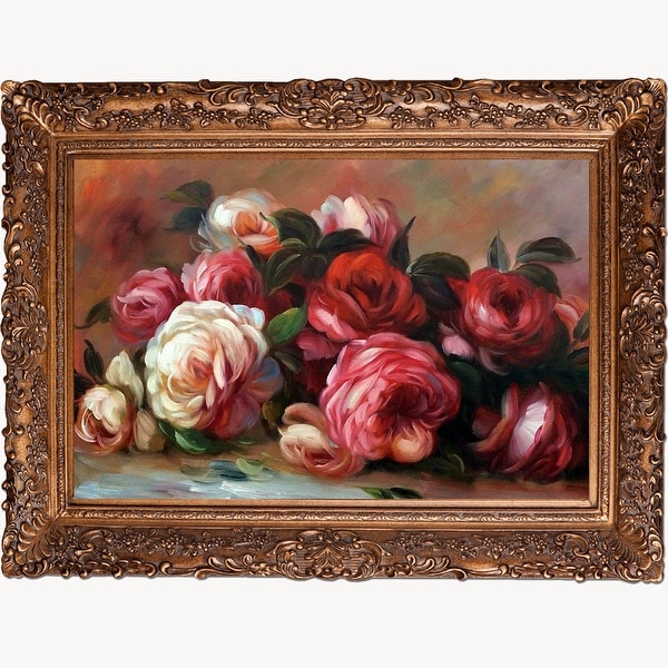 Discarded Roses by Pierre Auguste Renoir Framed Hand Painted Oil on Canvas