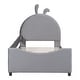 preview thumbnail 3 of 55, Casual Upholstered Daybed with Guardrail, Classic Headboard Footboard, Wood Slat Support Bed for Children Kids Platform Bed