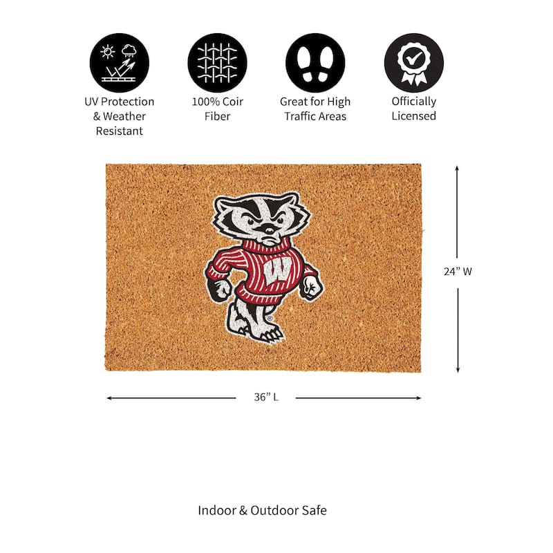University of Wisconsin-Madison Full Color Indoor/Outdoor Coir Mat