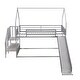 preview thumbnail 13 of 12, Twin over Twin Size Metal Bunk House Bed with Convertible Staircase