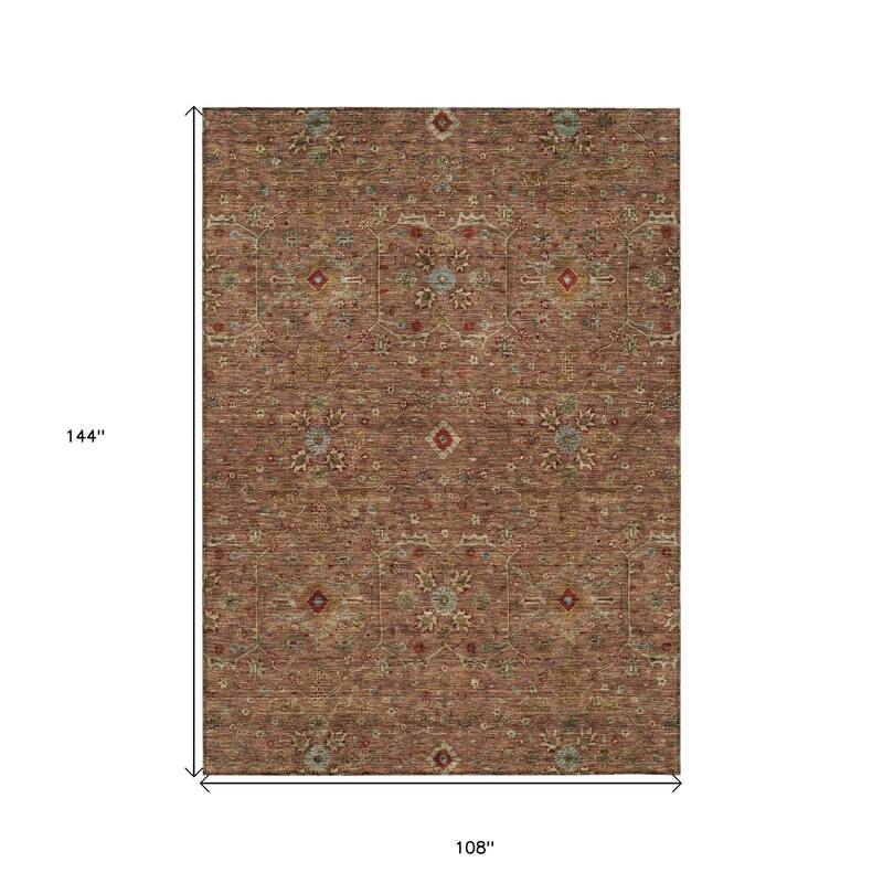 HomeRoots Floral Transitional Rectangle Outdoor Rug