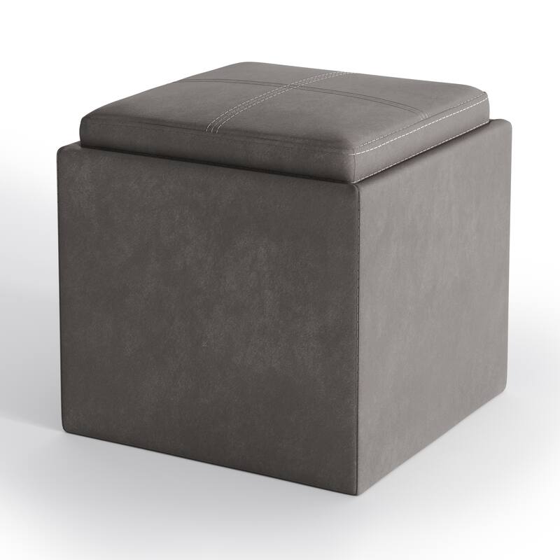 Cube Storage Ottoman with Tray