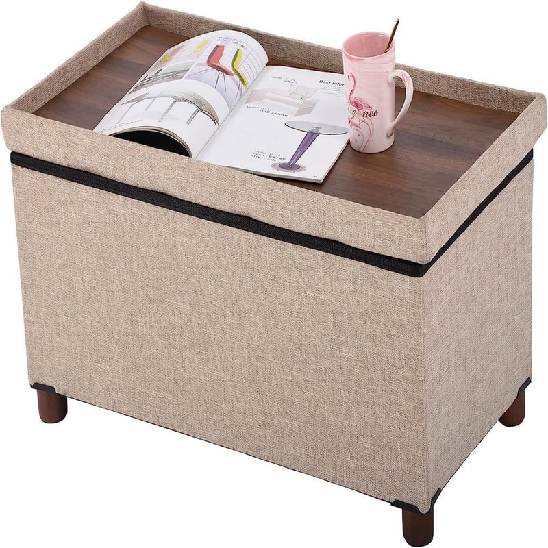 30 Inches Storage Ottoman Bench
