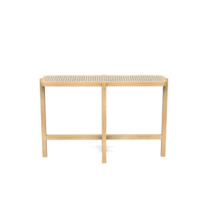 Marsie Wood and Rattan 48-inch Console Table