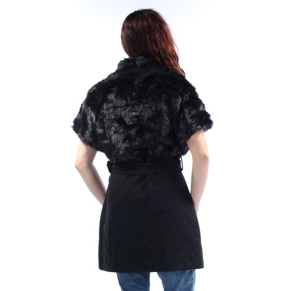 guess long down jacket with faux fur