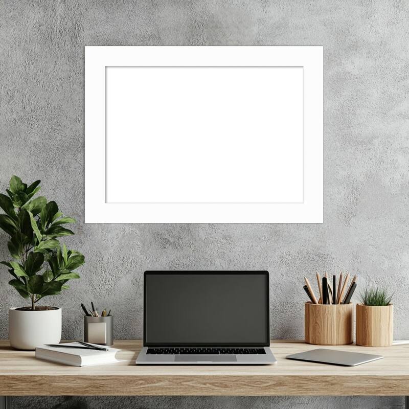 Amanti Art Basic Black Narrow Framed Dry Erase Magnetic Board