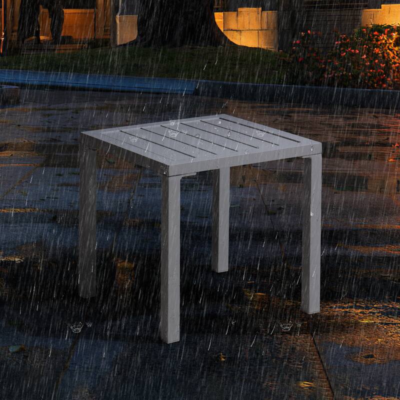 VredHom Outdoor Aluminum Adjustable Chaise Lounge Chairs and Side Table Set - 60.4 in L * 24.6 in W * 16.1/40.8 in H