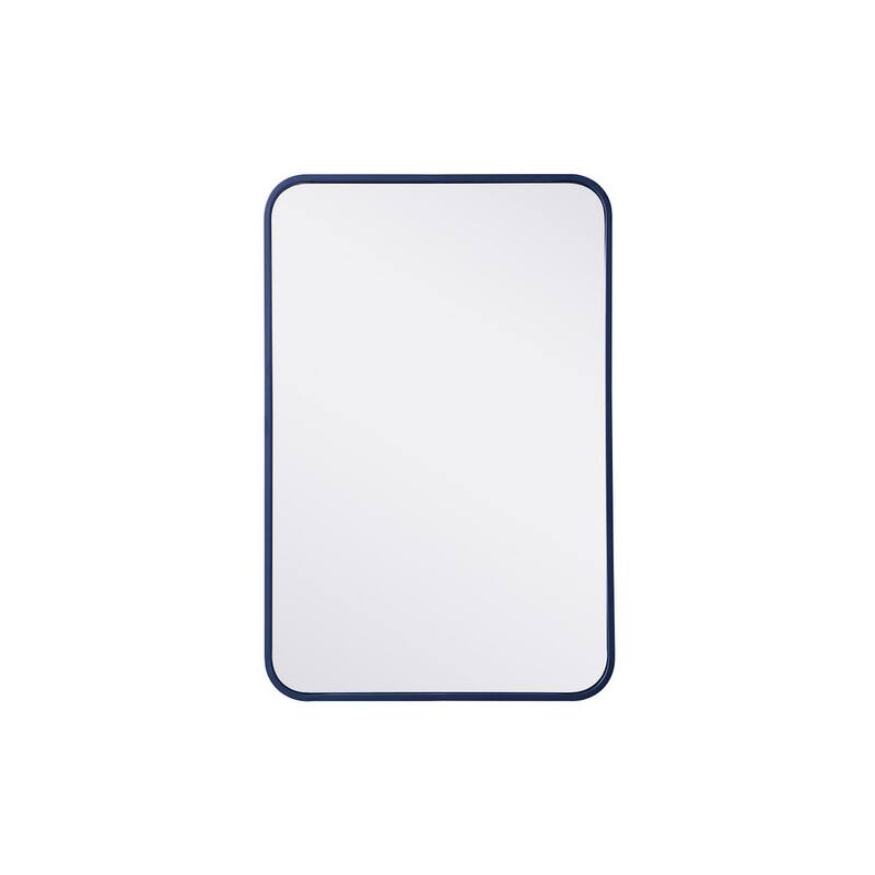 Ezra Soft Corner Metal Rectangular Mirror