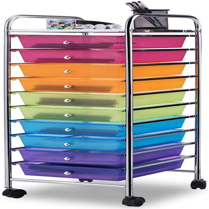 10 Drawer Rolling Storage Cart 15"D x 13"W x 34"H On Sale Bed