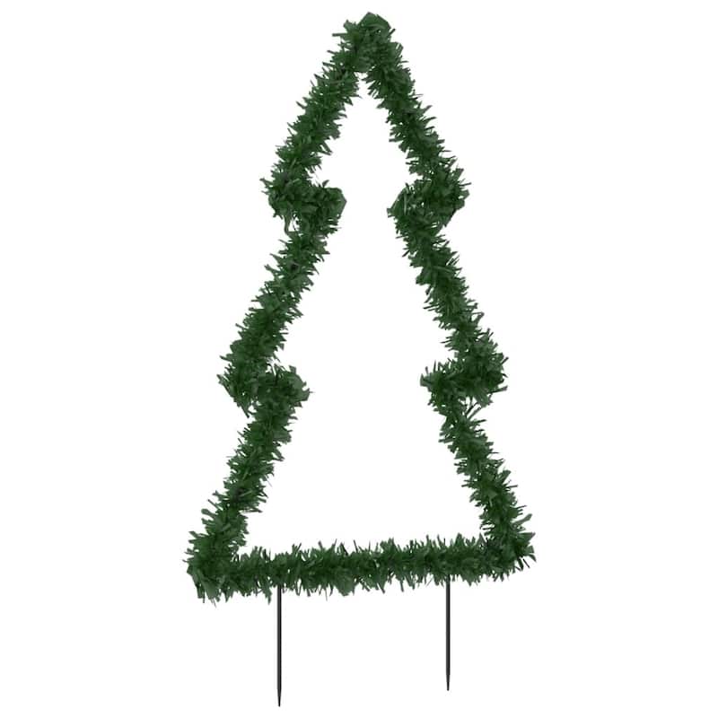 vidaXL Christmas Light Decoration with Spikes Tree 80 LEDs 23.6"