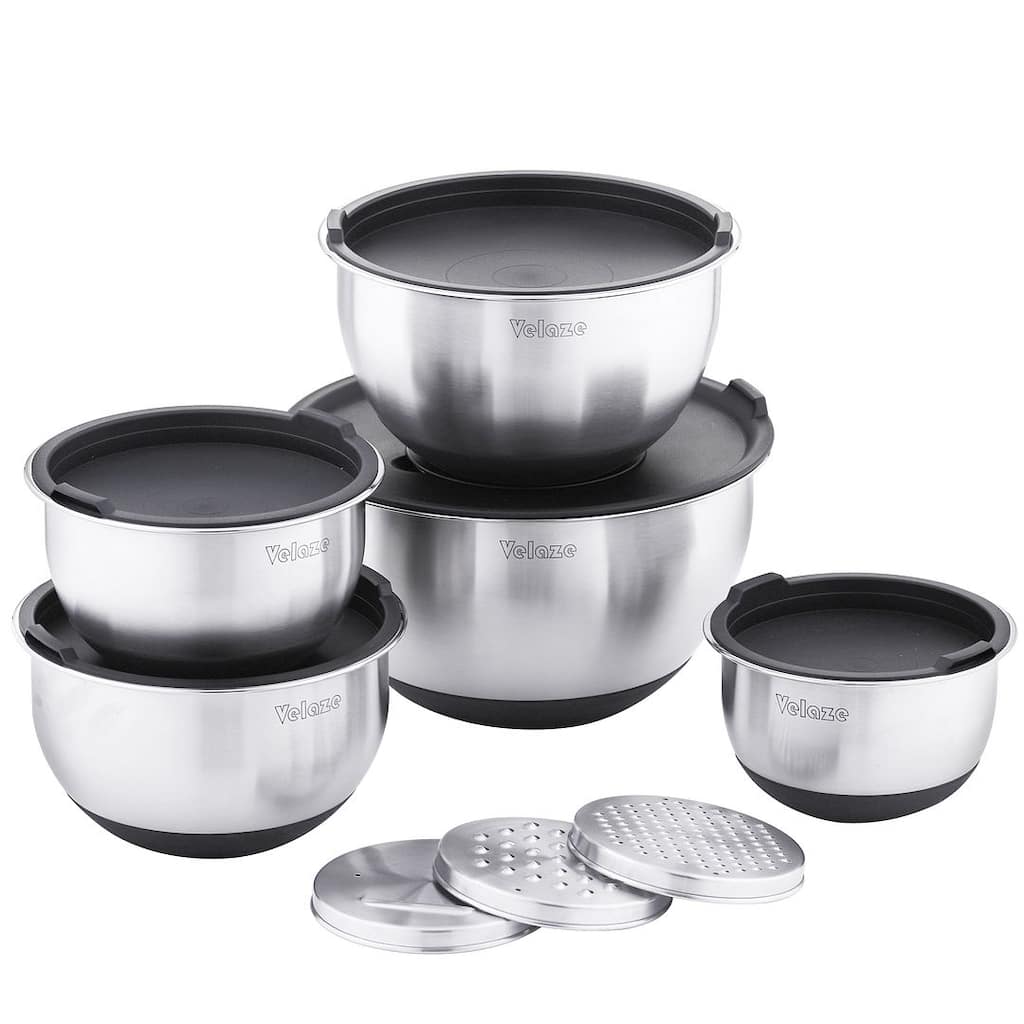 Velaze 5-Piece Prep & Mixing Bowl(1/1.6/2/3.2/5.4 Qt.)