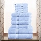 preview thumbnail 2 of 143, Superior Egyptian Cotton Pile Heavyweight 10-Piece Towel Set Light Blue