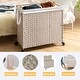 preview thumbnail 34 of 78, Laundry Hamper with Lid Rattan Basket with Removable Bags and Wheels