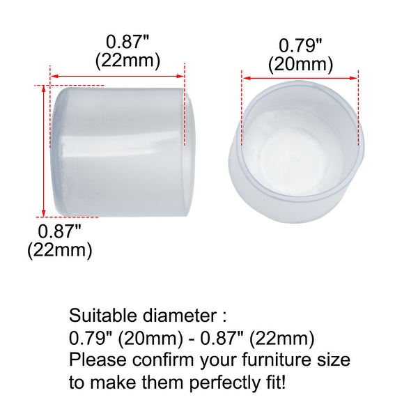 Clear rubber discount chair leg protectors