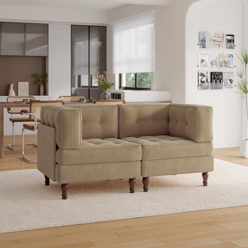 Madison Oversized Upholstered Corduroy Modular Sectional Sofa