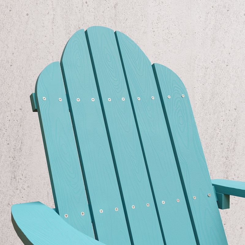 Plastic Poly Weather Resistant Outdoor Patio Adirondack Chair 2-Pack - 35"D x 30"W x 36.2"H