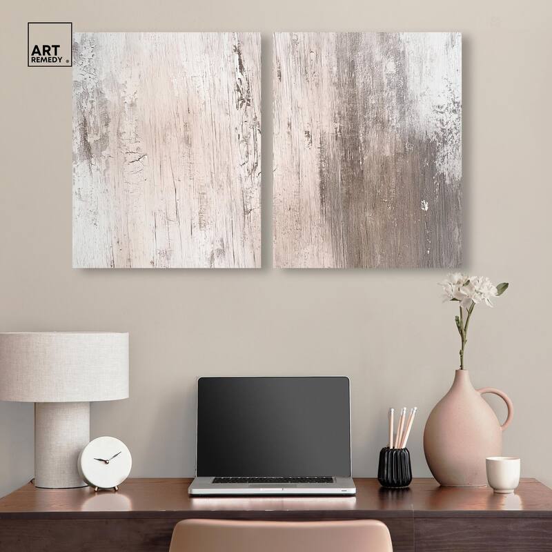 Striated Texture IV Canvas Set of 2 by Art Remedy, Gallery Wrapped
