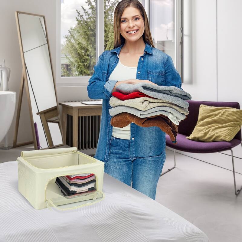 Storage Box with Window,Small-2 Pack