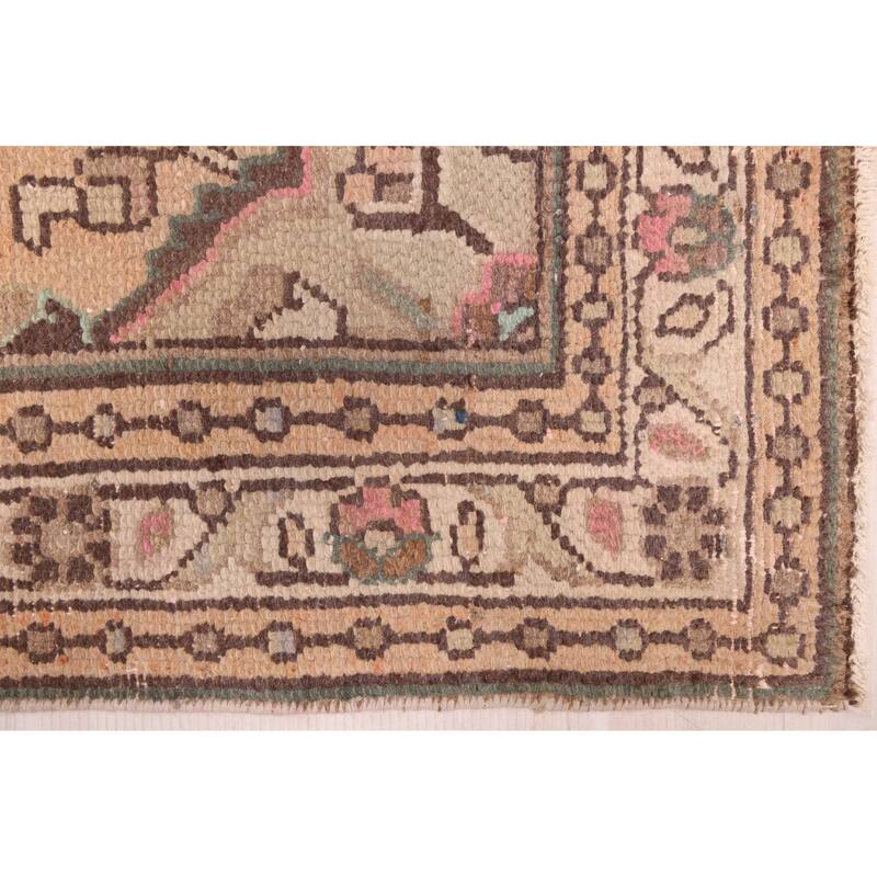 ECARPETGALLERY Hand-knotted Antalya Vintage Brown Wool Rug - 3'6 x 10'2