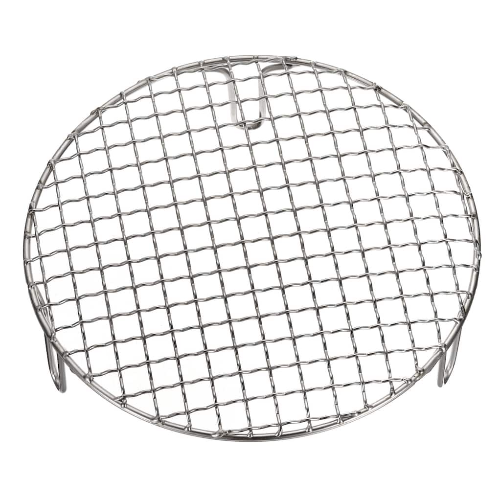 Round Cooking Rack 8.3" Stainless Steel Cross Wire Barbecue Grill W 50mm Legs - 8.3 Inch